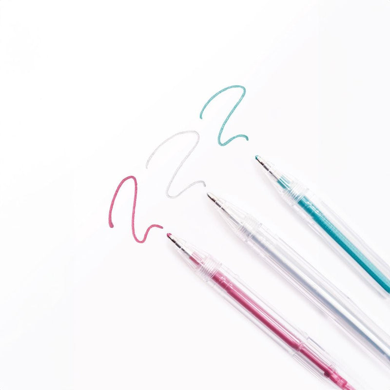 Gelpen glitter, 10 stuks assorti