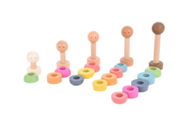 Tickit houten samenlevings poppetjes regenboog