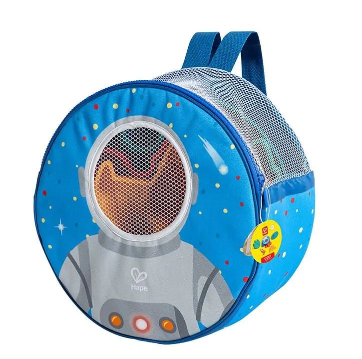 Space sand moulds in storage bag