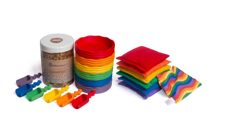 # Grennn x Little Botanic label waves regenboog speelset compleet