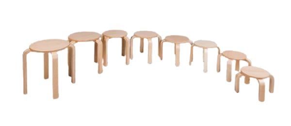 # Wooden stool Paul - more variations