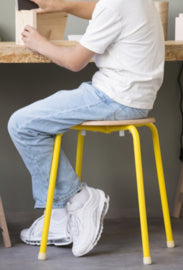 Stackable stool with 4 legs