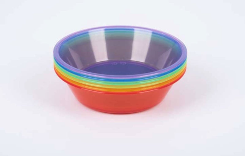 Tickit doorschijnende kleur sorteerbakjes, 6 stuks
