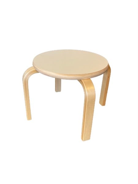 Kiban Stool - seat height 28 cm - birch/white HPL