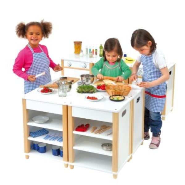 Luxury white kitchen island, 4-piece