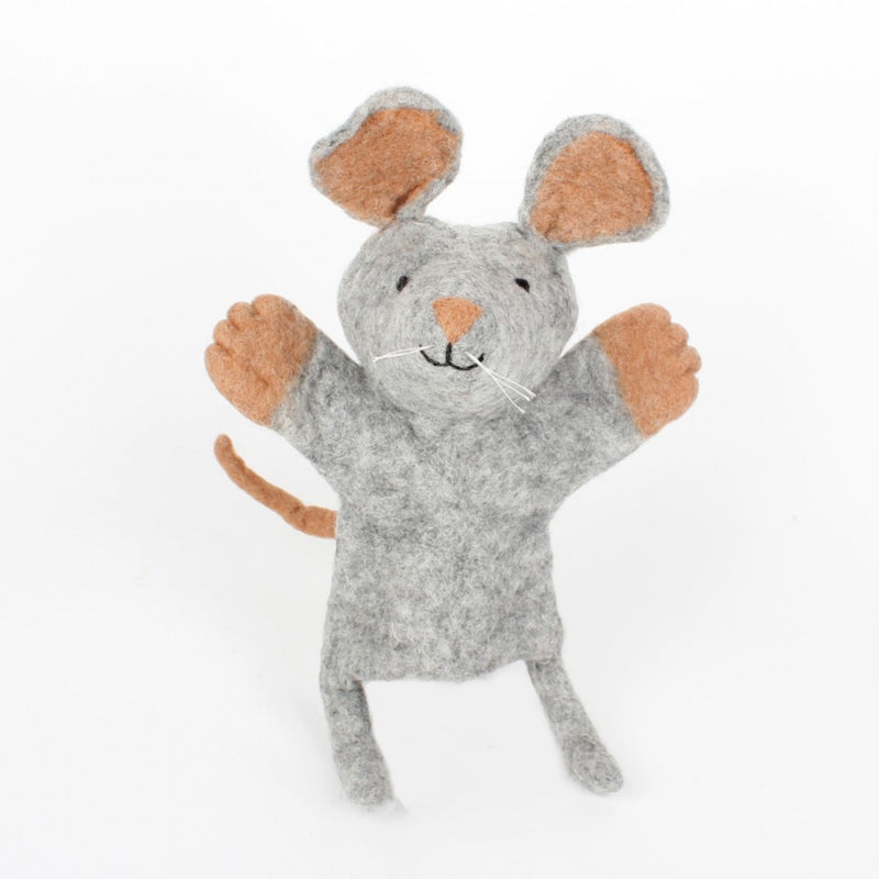 Handpop Grijze Muis 3D