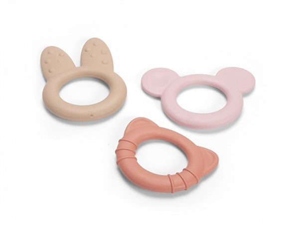 Bioplastic teething rings, set of 3