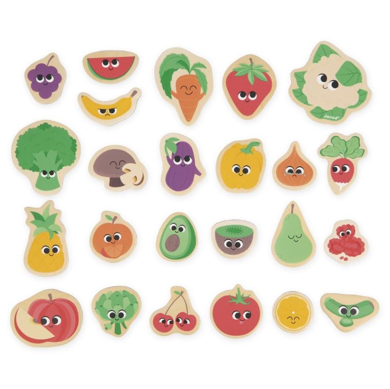 Magnetic Set Vegetables and Fruits 24 pieces