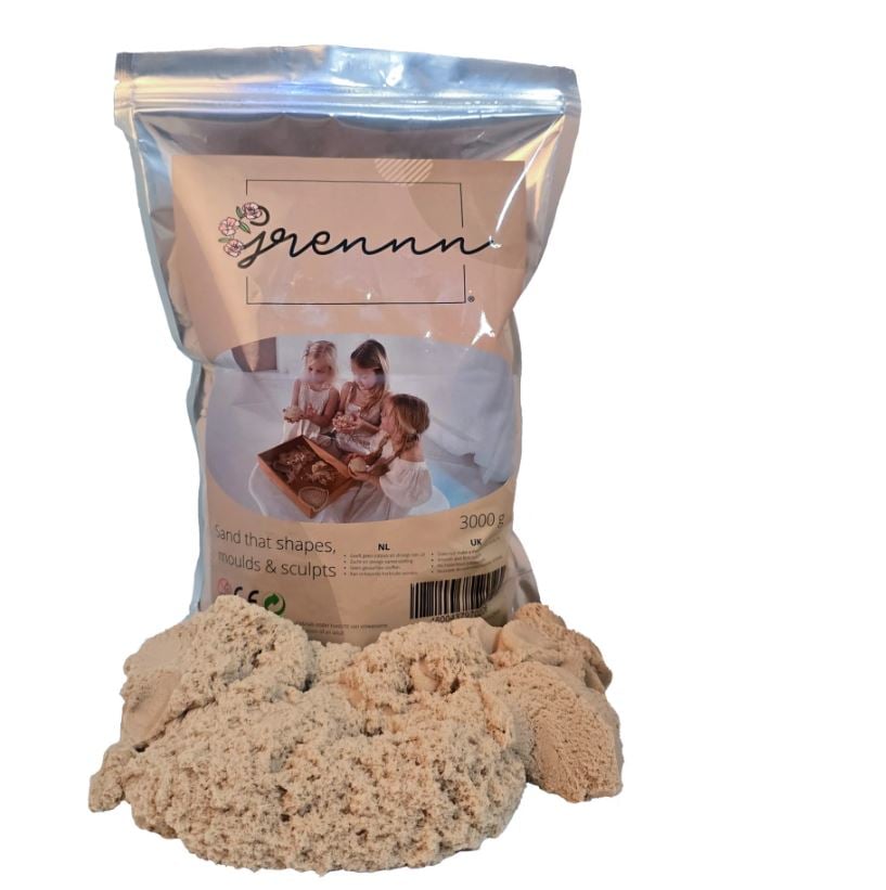 # Grennn magic sand, 3 kilos, with free play tubs (safe/asbestos-free)