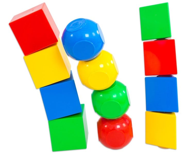 Plastic blocks with suction cup