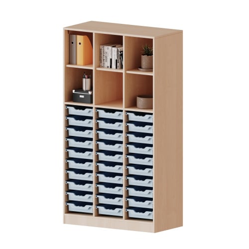 Ergotray cabinet partially open with 30 drawers (M)