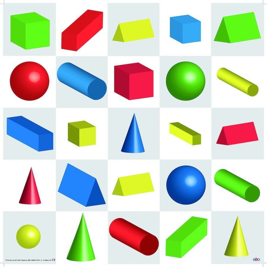 3D geometric figures mat