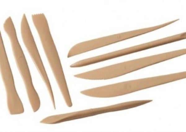 Creall plastic clay modeling tools, assorted, 14 pieces