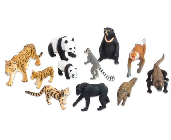 Aziatische dieren set, 11 stuks