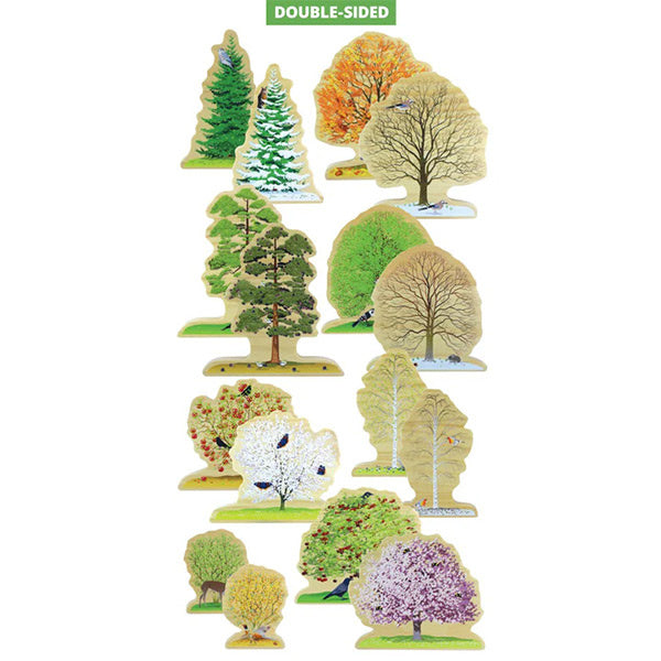 Wooden play set 4 seasons trees