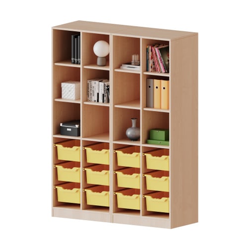 Ergotray cabinet partially open with 12 drawers (L)