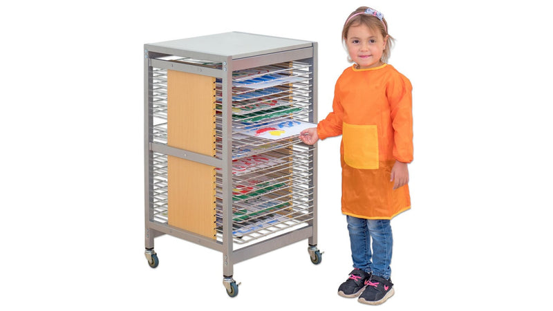 Mobile drying rack DIN A2 silver