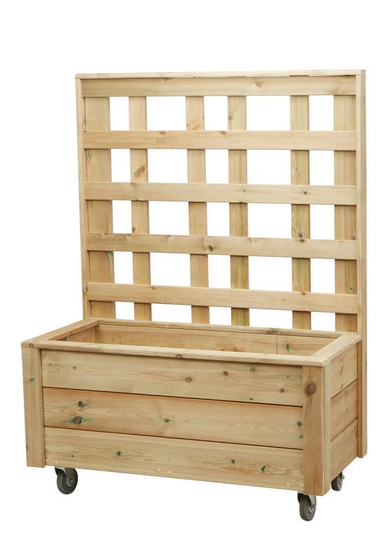 Mobile planter with trellis