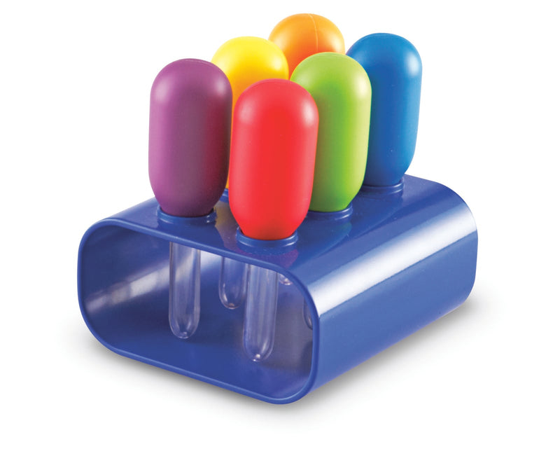 Jumbo Pipettes in Stand, 6 pieces, Learning Resources