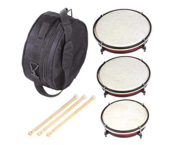 Hand drums, set of 3 in a bag, tunable