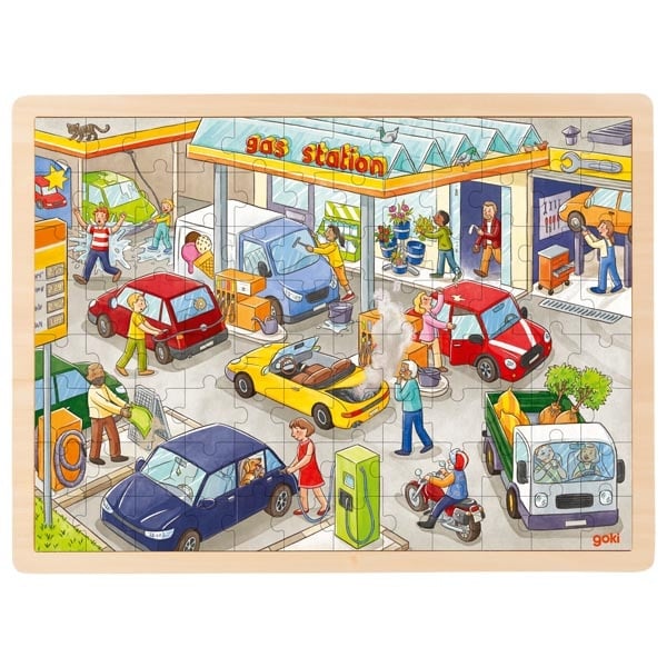 Jigsaw puzzle gas station, 96-piece