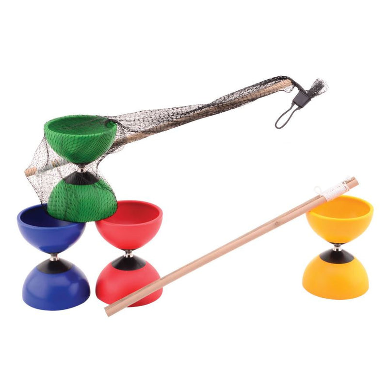Diabolo, coloured with wooden sticks
