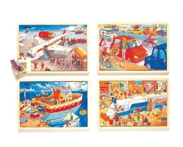 Puzzle transport, 4 pieces, 18- / 24-piece