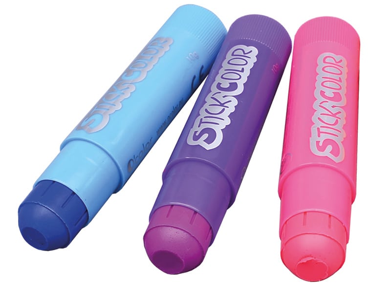 Crayon wax pastels, fluorescent colours, set of 6