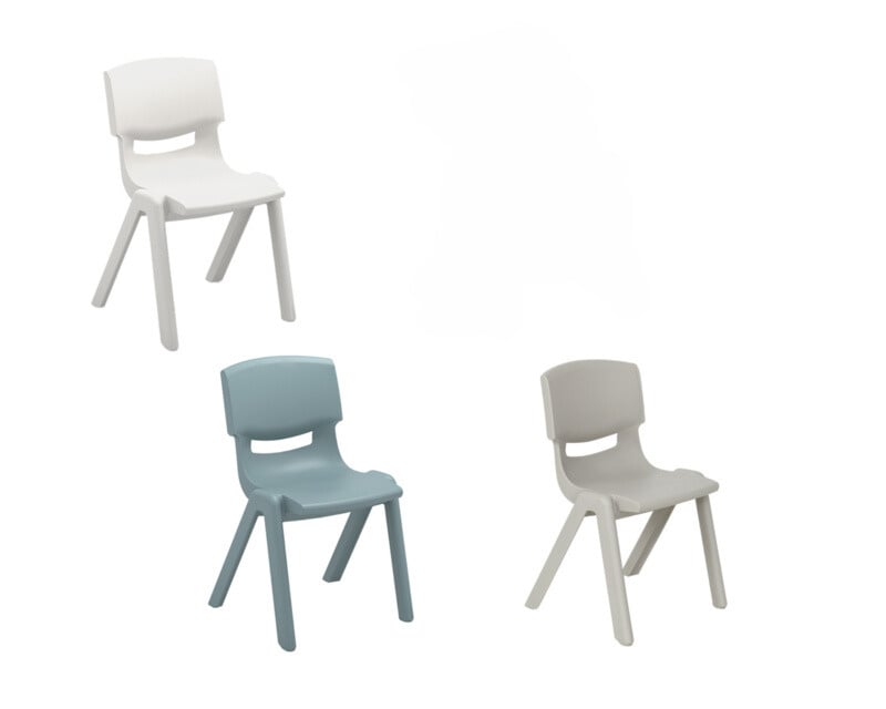# Stackable plastic chair Jill, seat height 30 cm