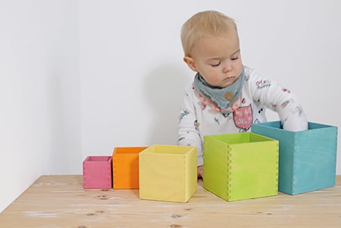 Grimm's pastel stacking boxes