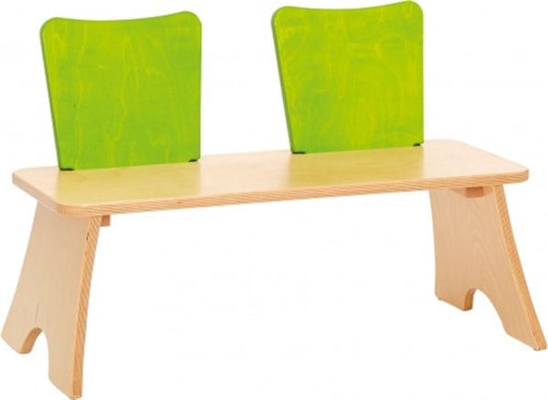 Two-seater bench with backrest