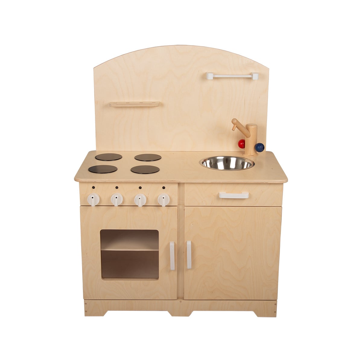 Toddler kitchen unit white handles