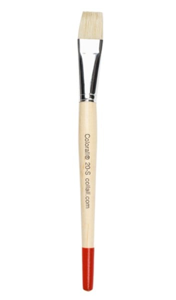 Flat brushes no. 20 handle 25 cm, 12 pieces