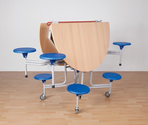 Spaceflex 8-seater round table top Melamine
