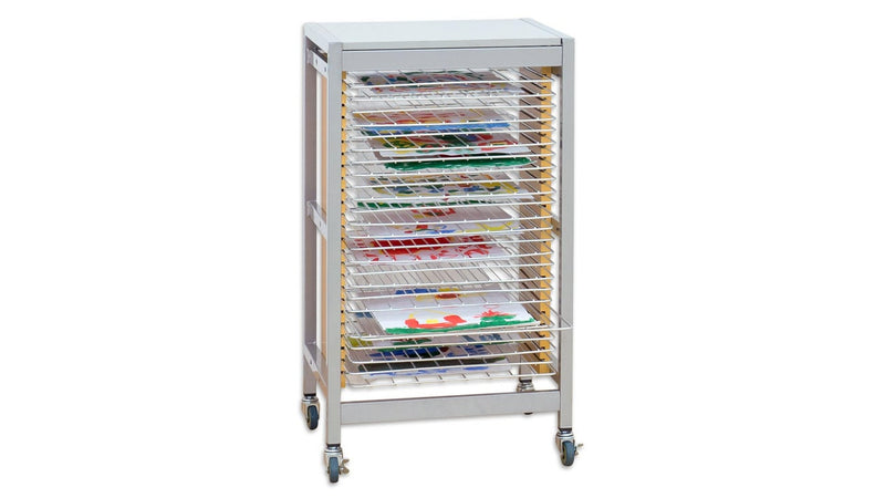 Mobile drying rack DIN A2 silver