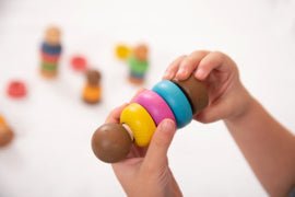 Tickit houten samenlevings poppetjes regenboog