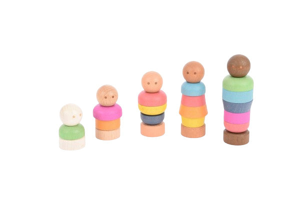 Tickit houten samenlevings poppetjes regenboog