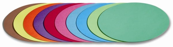 Folded oval cards