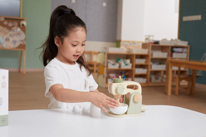 Houten keuken mixer set