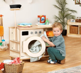 Wasmachine uitgebreid met opbergvakken