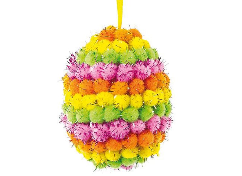 Pom-poms, glitter, set of 250 asstd.