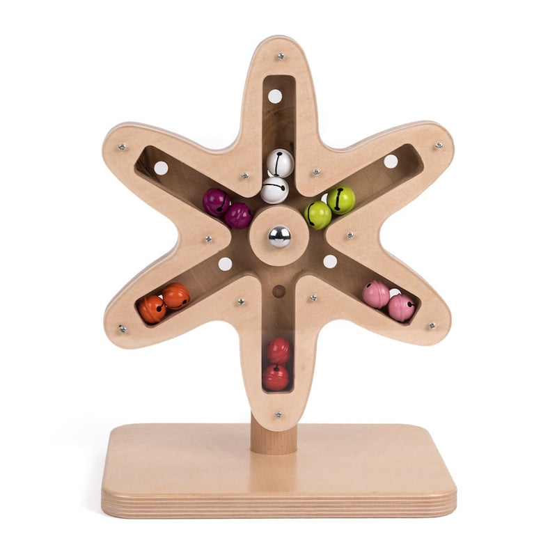 Spinning flower with bubbles