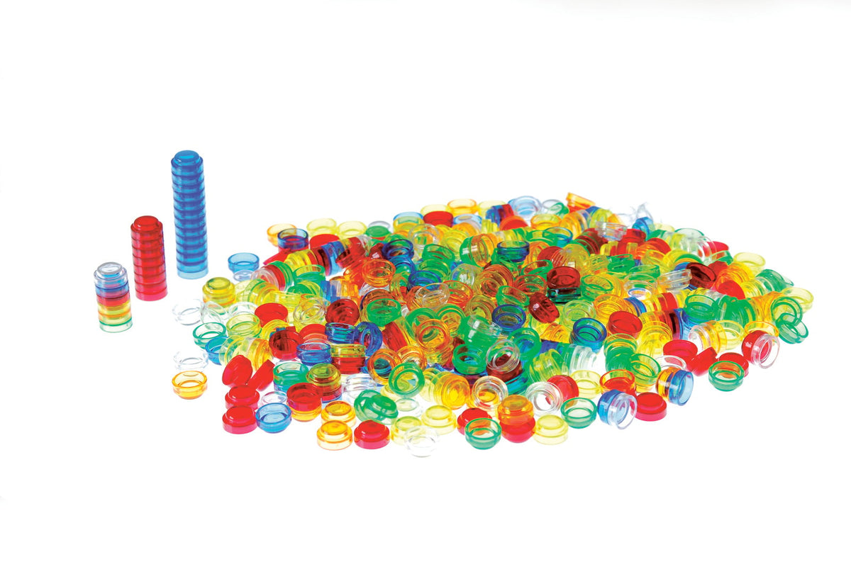Tickit Transparent Stacking Counters Assorted, set of 500