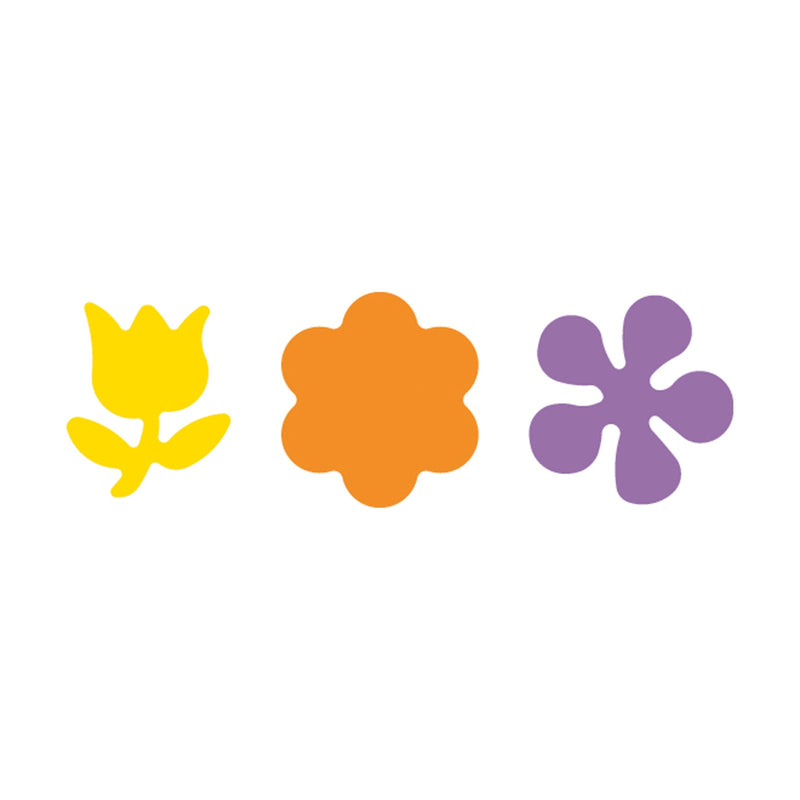 3 Ponsfiguren bloemen