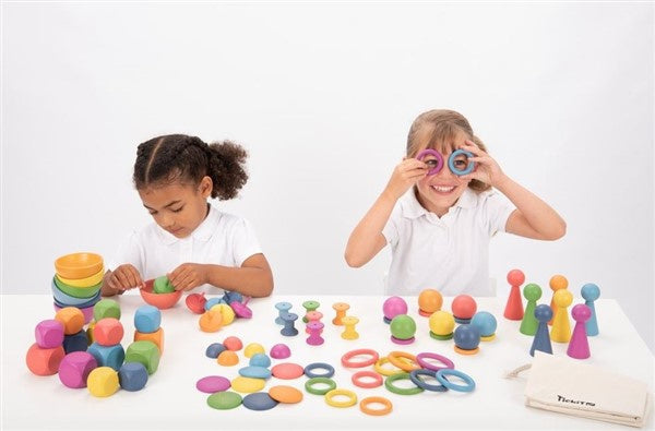 Tickit loose parts rainbow set 84-piece