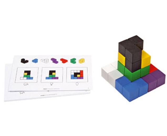 Soma cube challenge cards, 40 pieces