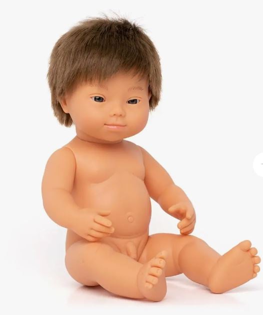 Doll. boy, Down syndrome, 38 cm