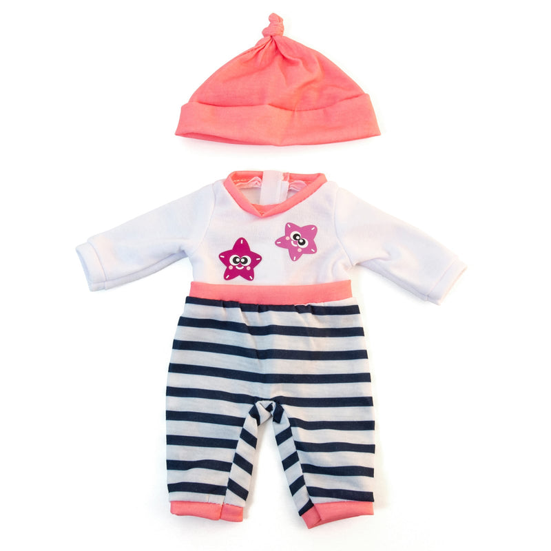 Winter pajamas salmon 32 cm, doll clothes