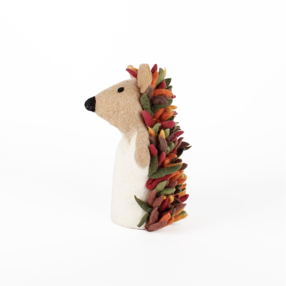 Hand Puppet Hedgehog Earth Tones 3D