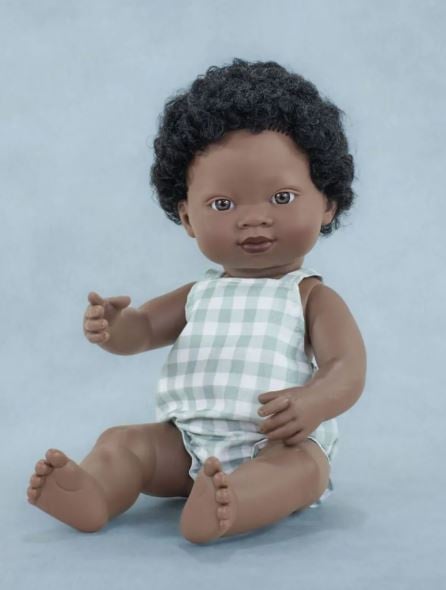 Doll African boy, 38 cm